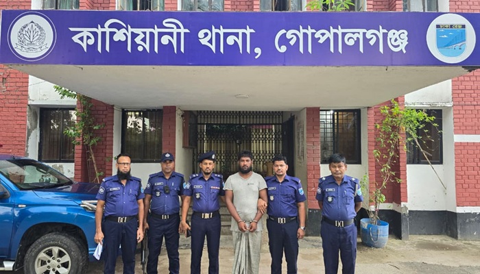 গোপালগঞ্জের কাশিয়ানীতে স্ত্রী হত্যা মামলায় স্বামী গ্রেফতার